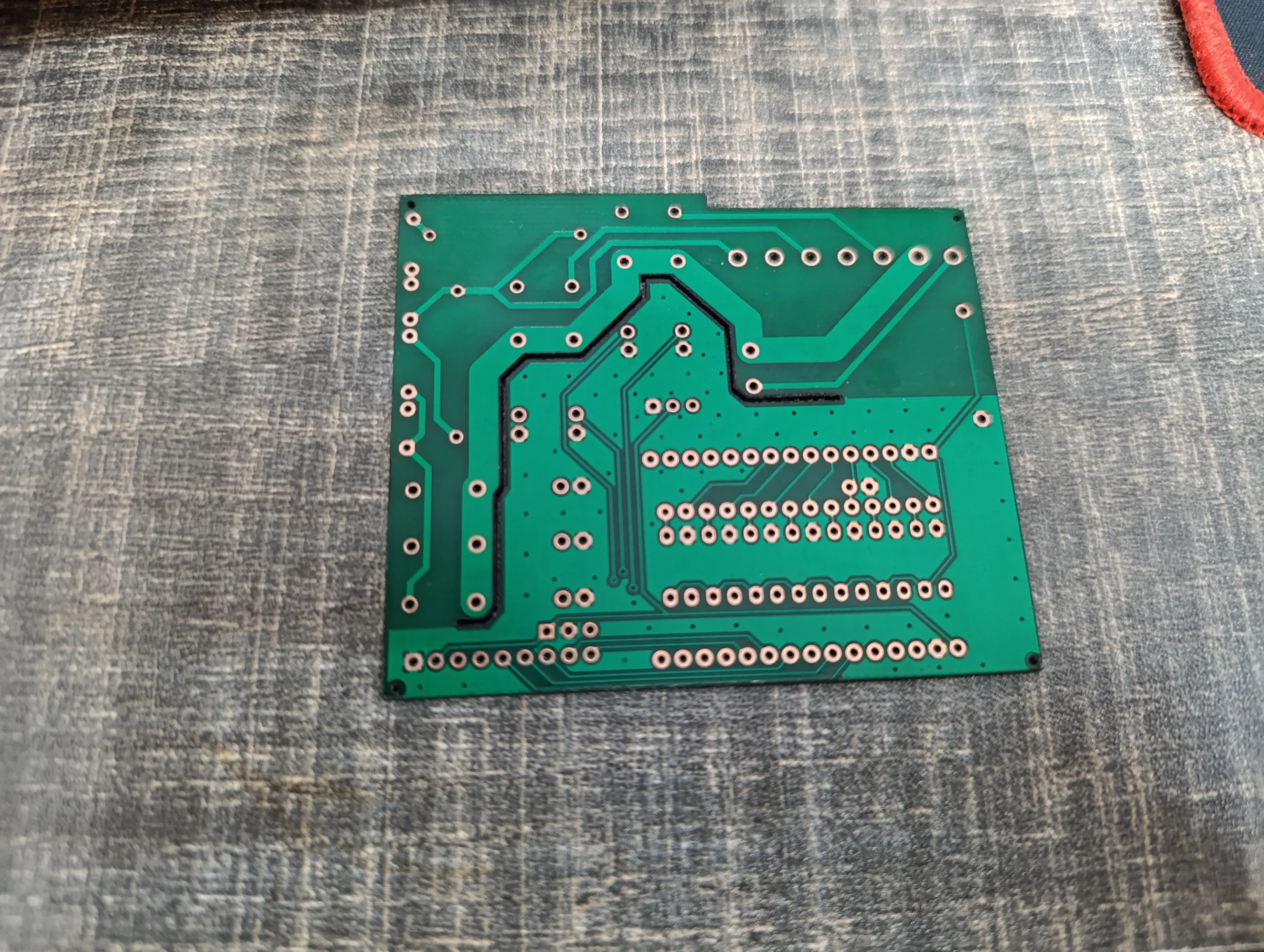 Through-hole PCB assembly