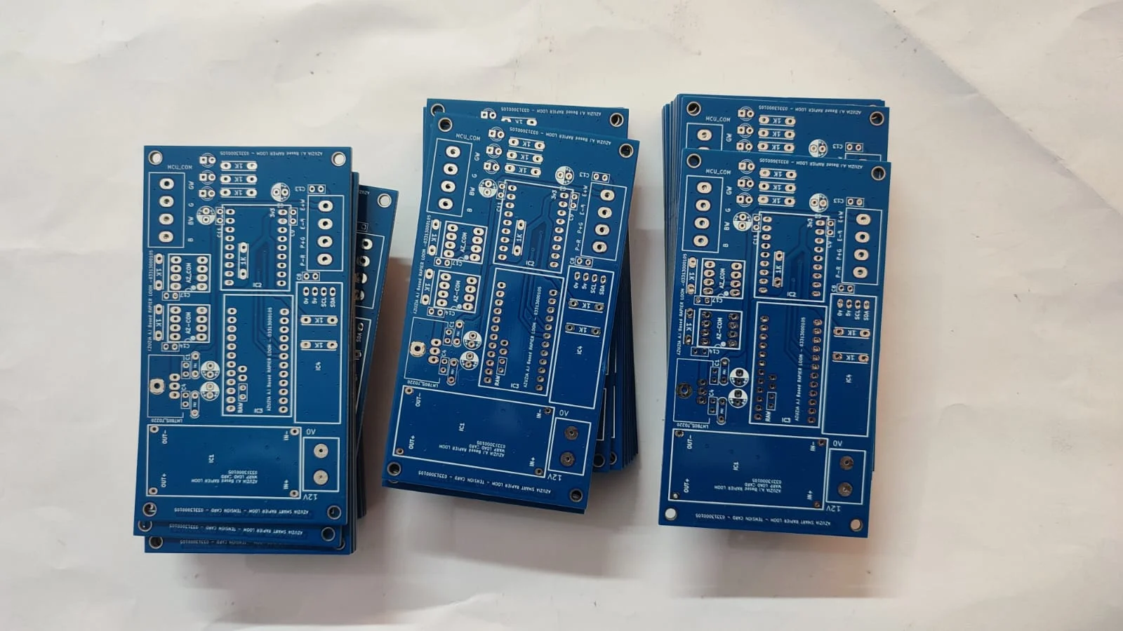 blue masking boards